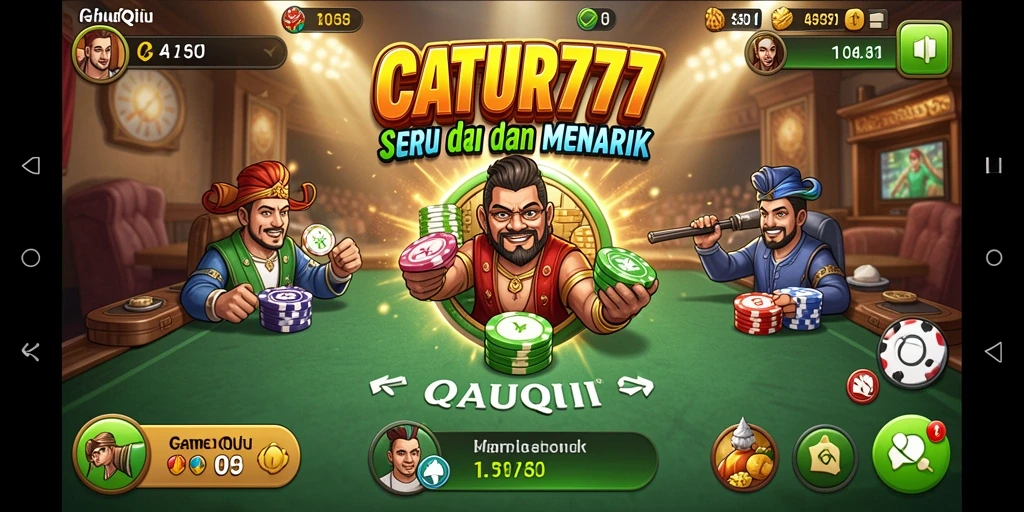 Tampilan menarik saat bermain QiuQiu di CATUR777.