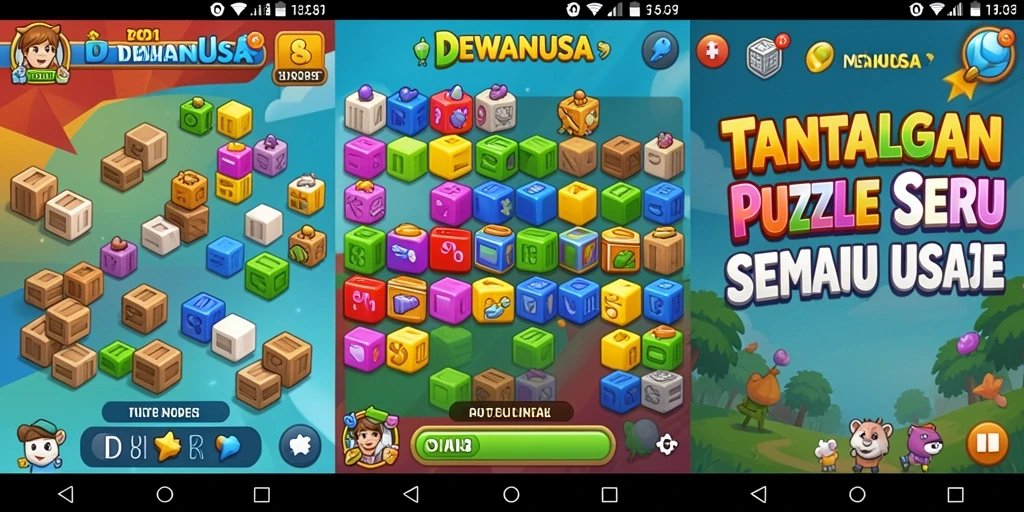 Screenshot utama DEWANUSA menampilkan gameplay Puzzle yang menarik dan menantang.