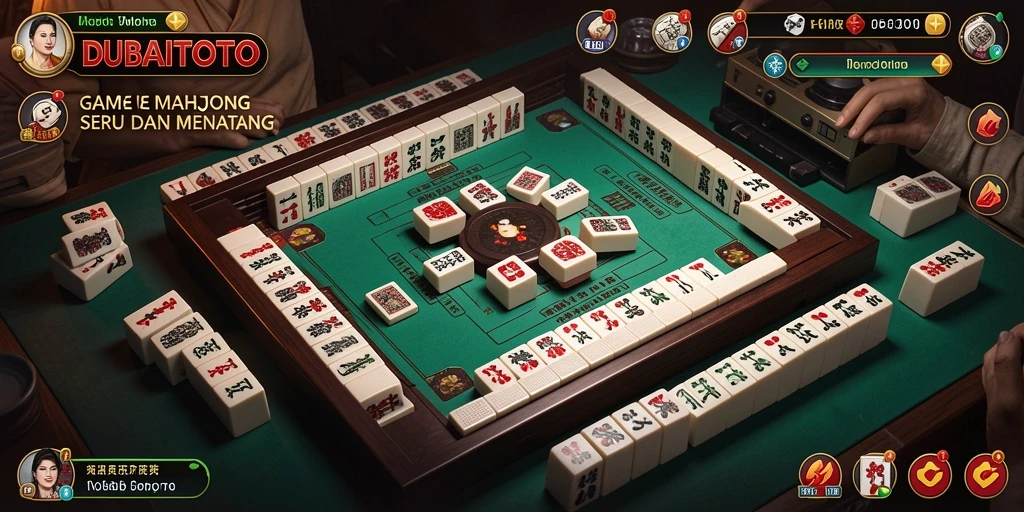 Tampilan gameplay DUBAITOTO dengan desain ubin Mahjong yang menarik.