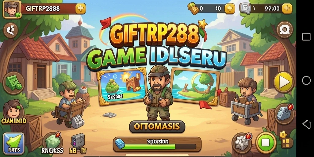 Screenshot menampilkan momen keseruan dalam gameplay Idle GIFTRP288.