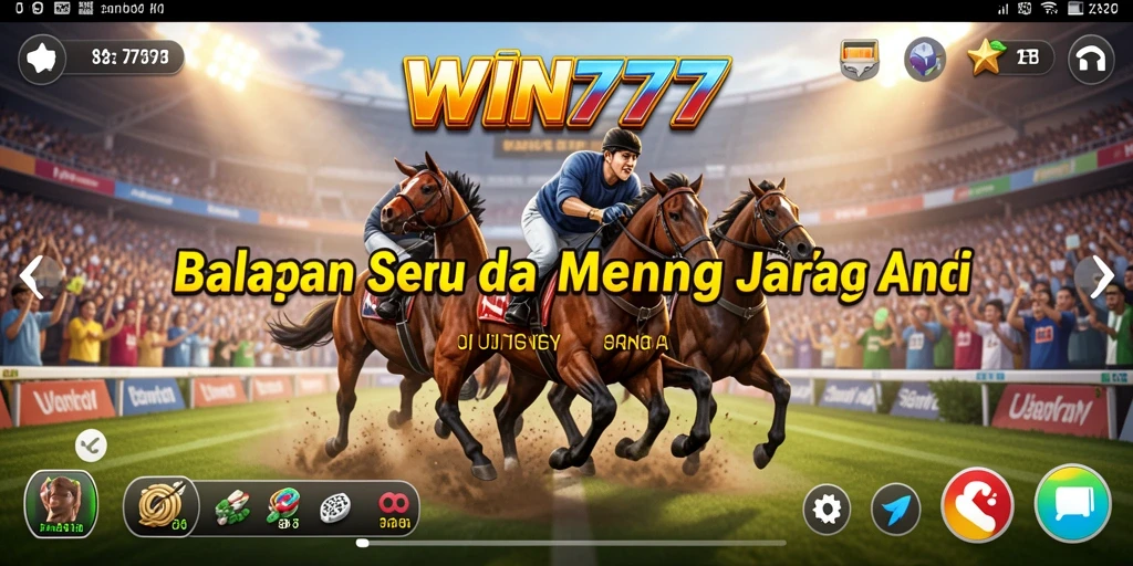 Gameplay WIN777 yang seru dan mendebarkan di lintasan balapan.